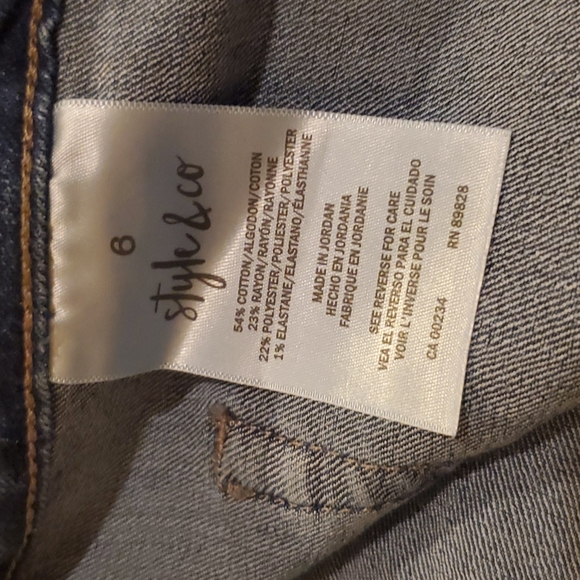 Style & Co High Rise Patch-Pocket Flared Jeans Blue Size 6 - Picture 11 of 12